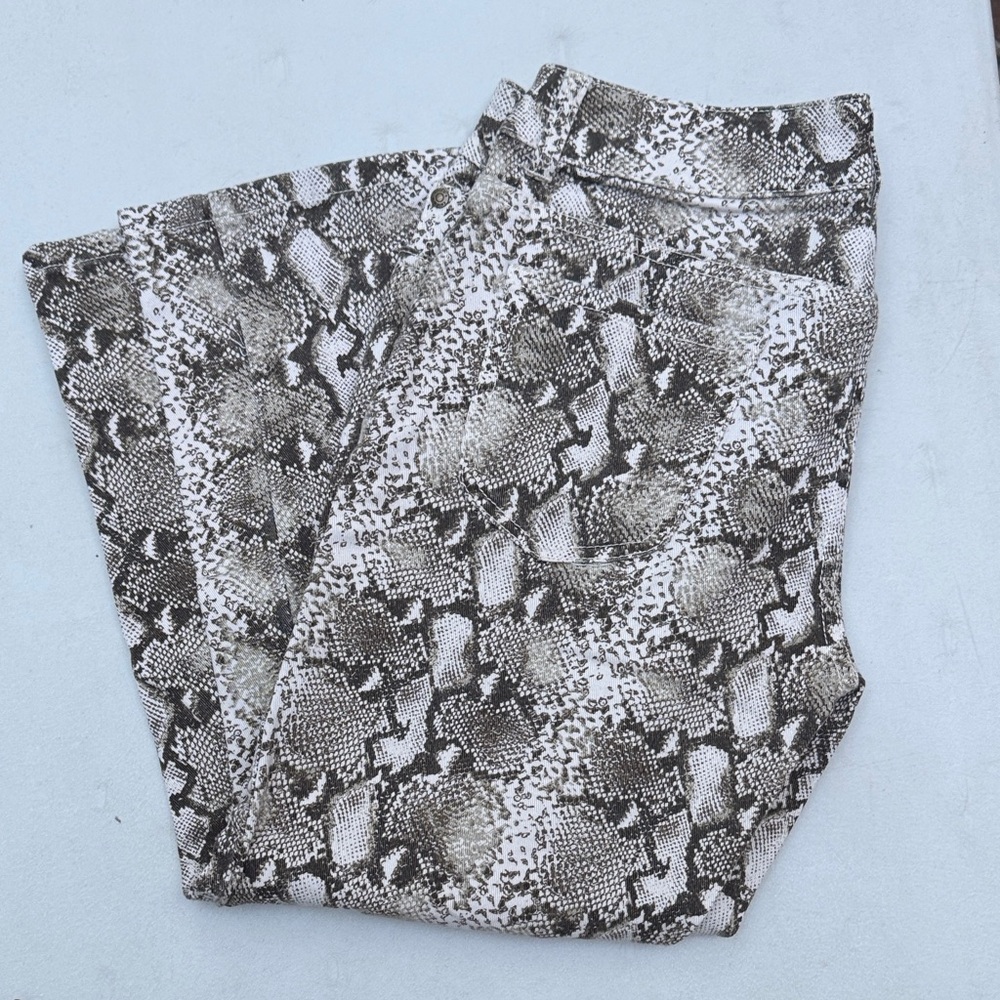 Chico’s Snake Print Denim Pants